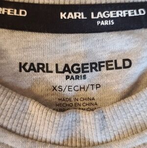 Karl Lagerfeld Light Gray Womens Sweatshirt Size XS